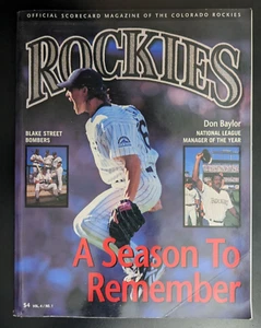 1996 Colorado Rockies Program w/ Don Baylor, Bronx St. Bomers - April, 1996 - Picture 1 of 3