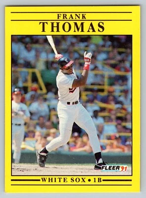 Fleer #138 1991 Frank Thomas Chicago White Sox Foto 1 de 2