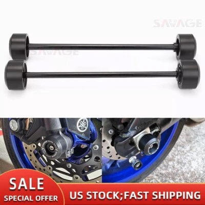 Almohadillas deslizantes de choque para marco de protección de eje de horquilla de rueda delantera trasera para Yamaha YZF R1 YZFR6 Foto 1 de 4