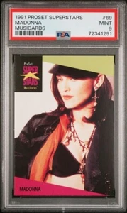 1991 Pro Set Superstars Musicards MADONNA #69 PSA 9 MINT Low Pop Combine S/H - Picture 1 of 2