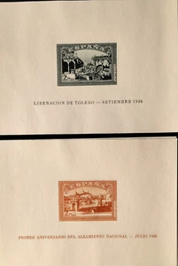 Edifil 838 839 HB Hojitas nuevas SIN FIJA SELLO España 1937 Alzamiento Nacional - Imagen 1 de 2