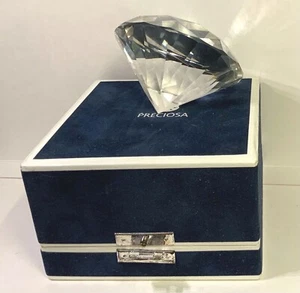 "Estatuilla de diamante brillante transparente grande cristal checo Preciosa caja original 090316 3""" - Imagen 1 de 4