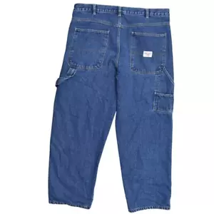 Men's Smith's Blue Jeans 36x30 Straight Leg Cotton Flannel Lined Workwear - Picture 1 of 9