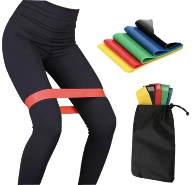 Conjunto de bandas de resistencia para entrenamiento CrossFit Fitness Yoga Botín Pierna Ejercicio Banda Foto 1 de 4