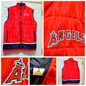 Anaheim Angeles Vest Mens XL Red Blue MLB Baseball LA Quilted Tailgate Dad SGA - Picture 1 of 17