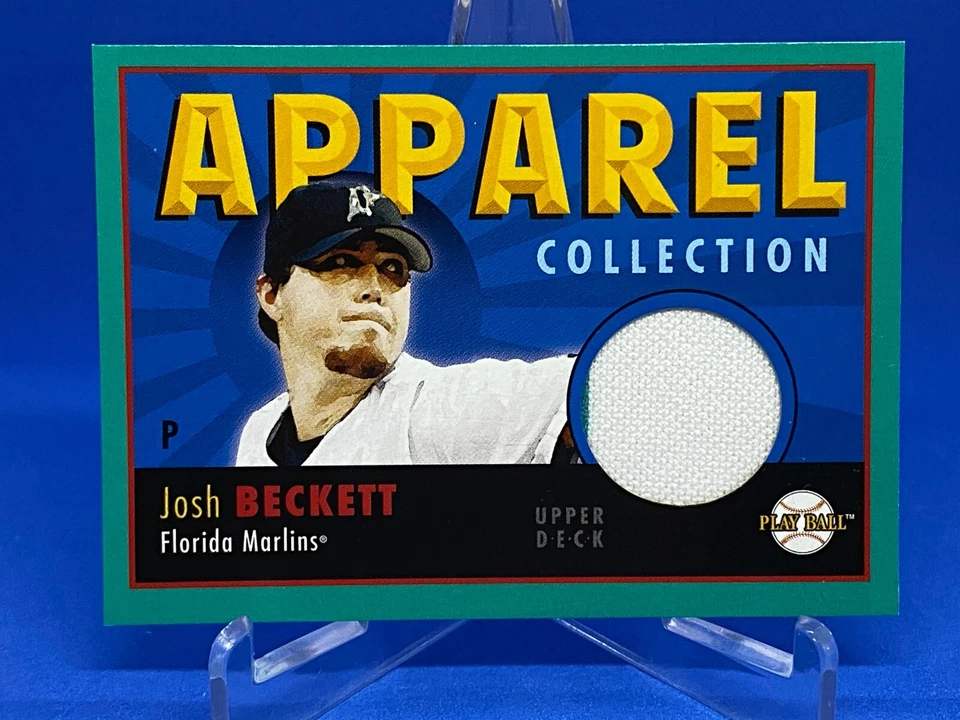 2004 Upper Deck Play Ball #AC-BE Josh Beckett GU Jersey Apparel Florida Marlins - Image 1 of 1