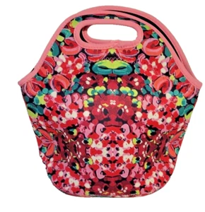 LILLY Inspired LUNCH BAG Tote *BACK TO SCHOOL* Insulated ,Zipper, CONFETTI Print - Picture 1 of 7