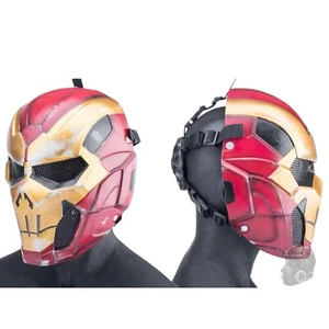 Fiberglass "Iron Punisher" Full Face Mask(Large / Mesh Lens) Halloween Cosplay - Picture 1 of 5