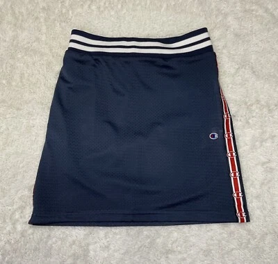 *NWT* Champion Embroidered Mesh Short Skirt Girls Size Medium Navy Blue Athletic - Image 1 of 4