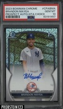 2023 Bowman Chrome HTA Choice Refractor Brandon Mayea RC AUTO 88/150 PSA 10