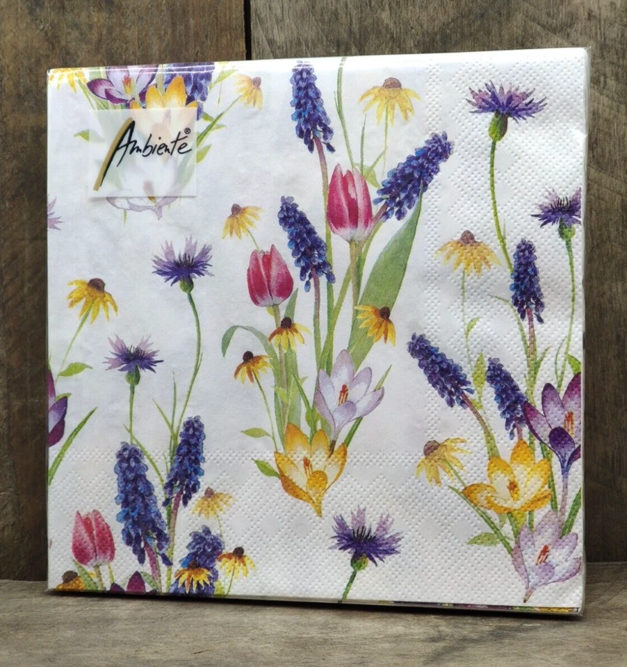 Ambiente Servietten 20 Stck. 33x33 cm Rosen Amber für Tisch Decoupage Basteln