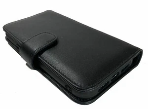 TUFF LUV Napa Cuero Magnético Billetera/Funda para iPhone 12 Mini - Negra - Imagen 1 de 4
