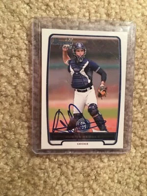 Austin Hedges Signed Autographed Auto 2012 Bowman Card San Diego Padres - Image 1 of 2