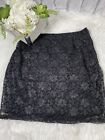 H&amp;M Size Small Lined Floral Laced Mini Formal Casual Work Wear Zip up Skirt