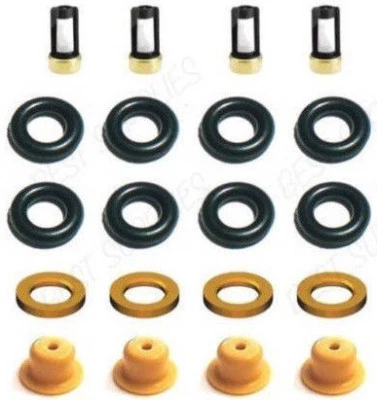 Kit de reparación de servicio de inyector de combustible juntas tóricas filtros sellos tapas de piñón retenedores Foto 1 de 4