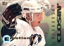 1995-96 Fleer/Skybox Emotion #4 Oleg Tverdovsky ANAHEIM MIGHTY DUCKS