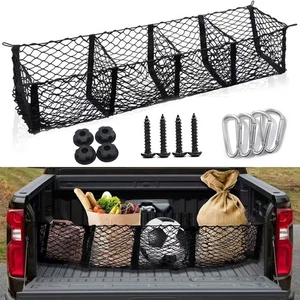 Pickup Boot Trunk Bed 3 Pocket Envelope Mesh Cargo Net Organizer Luggage Storage - Bild 1 von 9