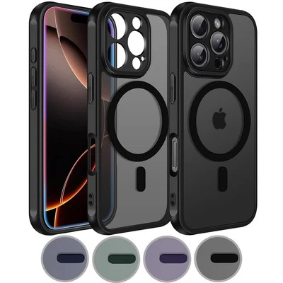 ZOVONIC Funda Magnética para iPhone 16 Pro Funda Compatible Magsafe Funda Carcasa Protector Cámara