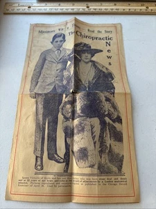 Antique 1920 The Chiropractic News: Queen Victoria Don Jaime Spain Propaganda - Picture 1 of 11