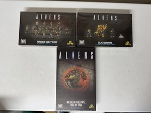Aliens Board Game Expansion & Miniatures Lot Sealed 25 Figures Hadleys Hope MORE - Picture 1 of 7