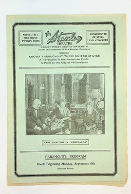 Stanley Theatre News Vol. 1 #25 VG 1915 - Image 1 of 3
