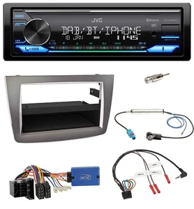 JVC Bluetooth DAB USB Lenkrad Autoradio für Alfa Romeo Mito 955 13-18 ISO silber - Bild 1 von 11