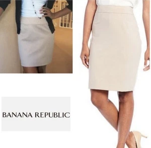 NEW* Banana Republic Khaki Beige Pencil Skirt 4 Wardrobe Basics *NEW - Picture 1 of 11