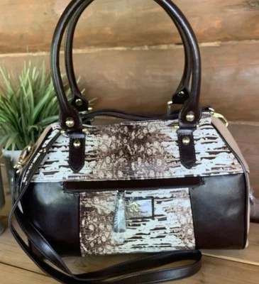 Sharif Suede Snakeskin Leather Crossbody Satchel Rustic Reptile NWT - Image 1 of 4