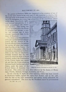 1885 Baltimore Maryland At Start of Civil War 1861 illustrated - Picture 1 of 2