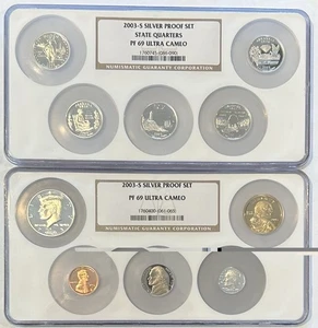 2003-S Silver Proof Set NGC Cert PF 69 UC - State Quarters - Picture 1 of 5