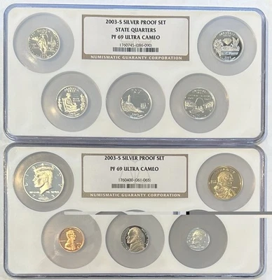 2003-S Silver Proof Set NGC Cert PF 69 UC - State Quarters - Image 1 of 4