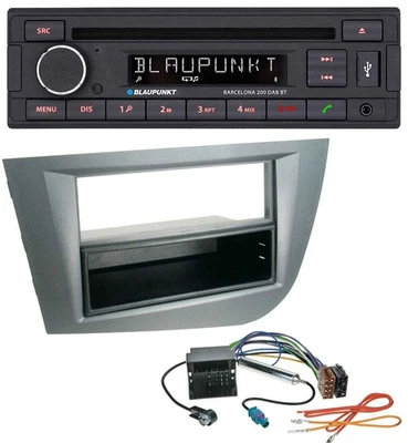 Blaupunkt USB DAB CD Bluetooth MP3 Autoradio für Seat Leon ab 05 dunkelgrau meta - Bild 1 von 4