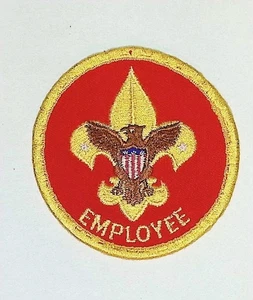 BSA Employee Position Patch Red Yellow Embroidered Twill - Picture 1 of 3