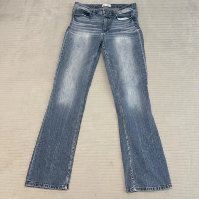 Jeans BKE para mujer 31x33,5 azul Parker corte bota a medida tiro alto elástico denim Foto 1 de 4