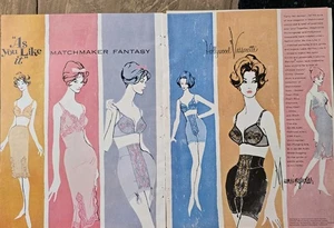 1959 Mujer Hollywood Vassarette Munsingwear Faja Sujetador Slip 2 Páginas Anuncio Vintage - Imagen 1 de 1