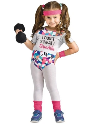 Li'l Fit Miss 1980s Aerobics Workout Book Week Toddler Girls Costume 3T-4T - Image 1 of 2