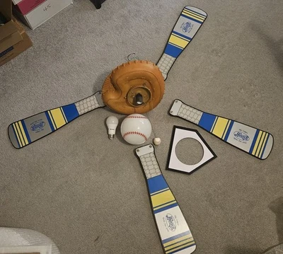 Hunter 44" Baseball Ceiling Fan & Light Reversible Blades Vintage Model  - Image 1 of 4