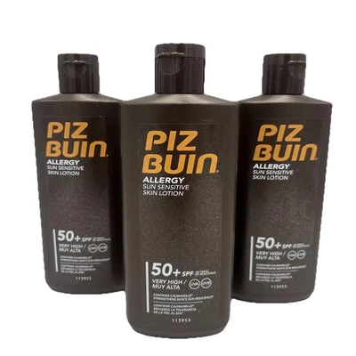 PIZ BUIN Allergy Sun Sensitive Skin Lotion 50+ SPF, 200ml X3 - Image 1 of 4