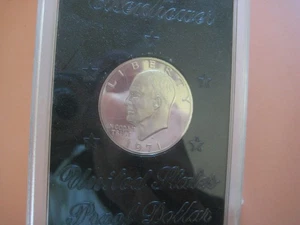 1971 S Eisenhower Proof Dollar Uncirculated 40% Silver  Packaged By U.S. Mint - Picture 1 of 2