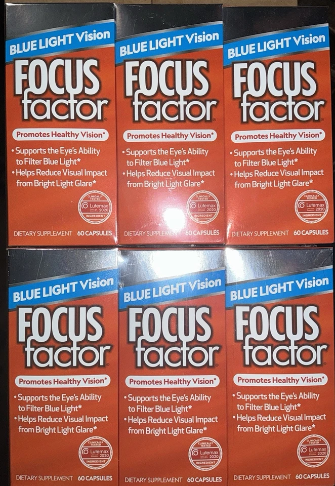 Focus Factor Fórmula Visión Luz Azul Ojos Saludables 60 Cápsulas Lote de 6 Cajas 25/05 Foto 1 de 4