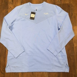 NEW Nike Dri-FIT Team Player Long Sleeve UV Football Shirt CW3539 Blue Sz 2XL - Picture 1 of 4