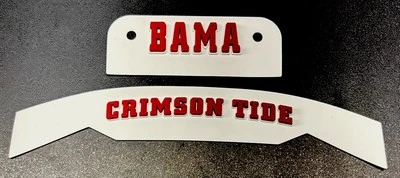 SCHUTT 3D Bumpers - Alabama F7 Set, for a Full Size Football Helmet