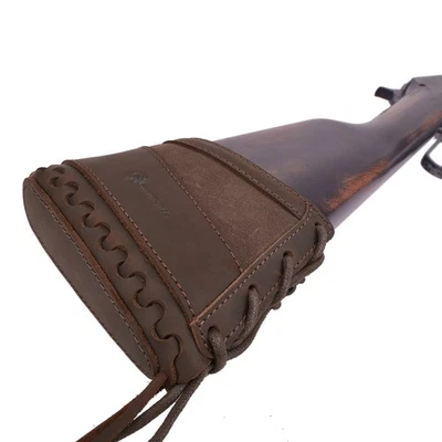 WAYNE'S DOG Rifle Recoil Pad Leather Shotgun Buttstock Holster Canvas Gun Butt Holder Cover
