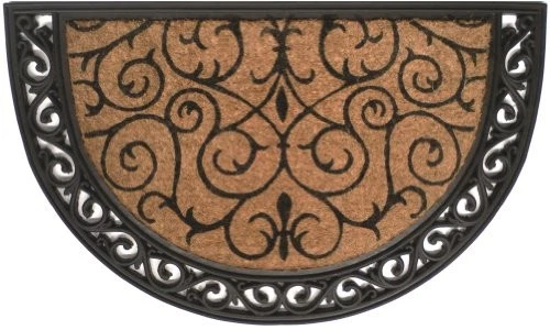 Home & More 100102436 Ornate Scroll Doormat 2ft X 3ft Natural/black