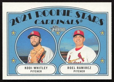 2021 Topps Heritage Cardinals Whitley/Ramirez #303 Rookie Cardinals - Image 1 of 2