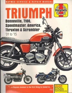 TRIUMPH BONNEVILLE,THRUXTON,T100,AMERICA,SCRAMBLER HAYNES HANDBUCH 2001-2015 - Bild 1 von 1