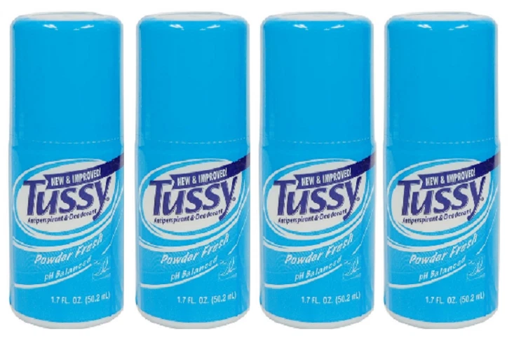 Desodorante antitranspirante Tussy Roll-On, pó fresco, 1,70 oz (pacote com 4) - Imagem 1 de 1