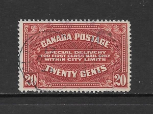 CANADA SCOTT E2 USED F/VF- 1922 20c CARMINE SPECIAL DELIVERY ISSUE (D) - Bild 1 von 2