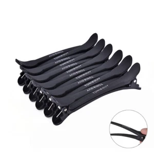 12X Professional Black Matte Hairdressing Salon Sectioning Clamps Hair Clips`ti - Picture 1 of 12