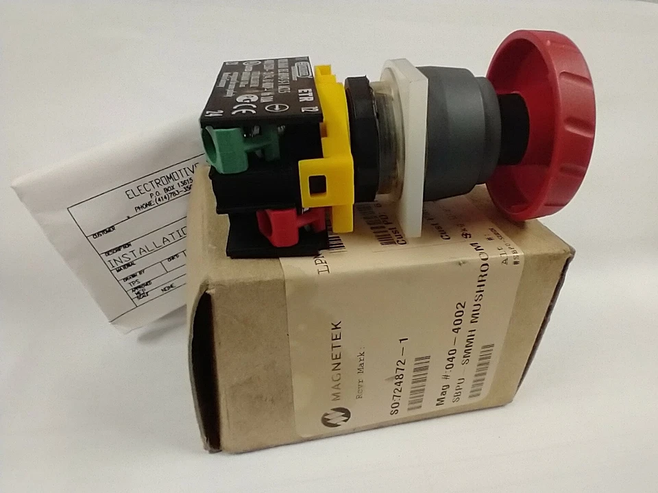 MAGNETEK SBPU-SMMH MUSHROOM HEAD LOCKING BUTTON ASSEMBLY - Image 1 of 4